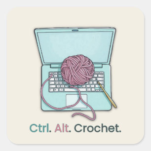 Aufkleber für das Crochet-Label