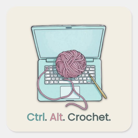 Aufkleber für das Crochet-Label (Vorderseite)