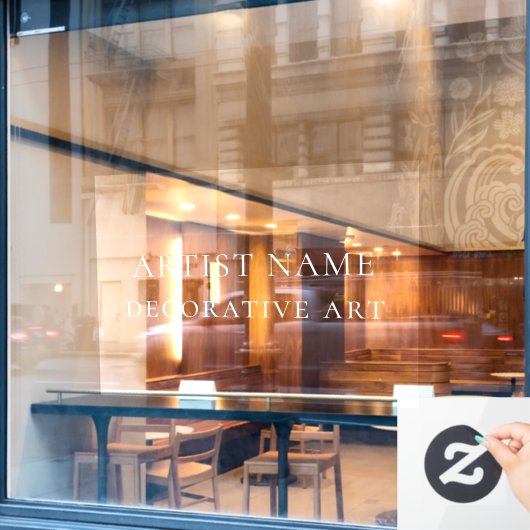 Aufkleber für das Deco-Fenster der Kunstgalerie (Café-Fenster)