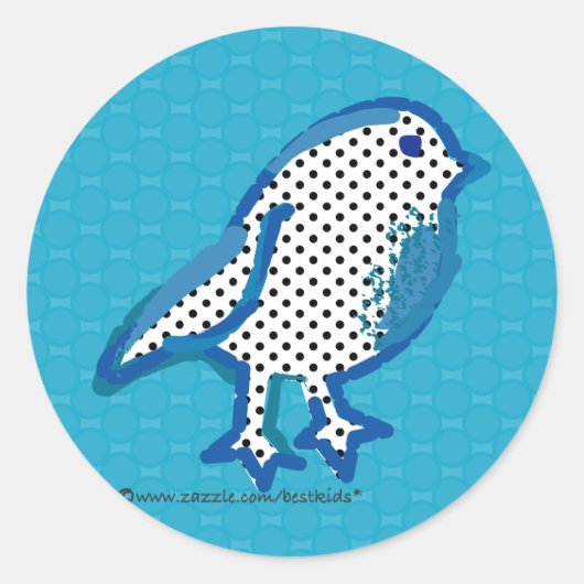 Aufkleber für das digitale Siegel "Blauvogel" (Vorderseite)