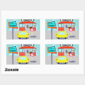 Aufkleber für das Diner Rectangle aus den 50er Jah (Blatt)