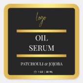 Aufkleber für das Etikett "Black & Gold Oil Serum" (Vorderseite)
