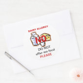 Aufkleber für das Etikett "Dairy Food Allergy Labe (Umschlag)