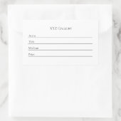 Aufkleber für das Etikett der Galerie (Tasche)