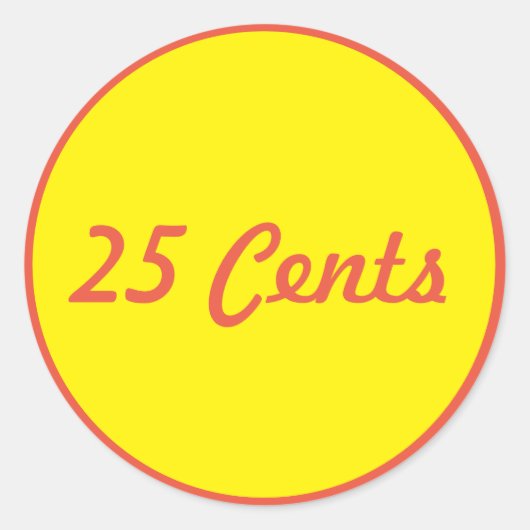 Aufkleber für das Etikett der Maschine mit 25 Cent (Vorderseite)