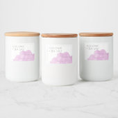 Aufkleber für das Etikett der sanft rosa Kerze (Flaschen)