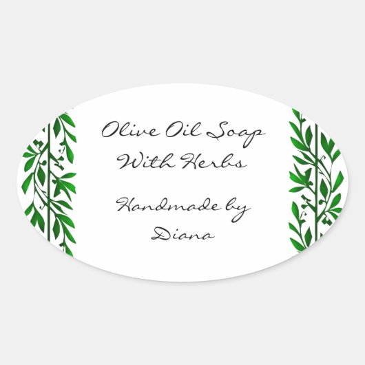 Aufkleber für das Etikett "Eigenes Olivenblatt" od (Vorderseite)