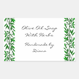 Aufkleber für das Etikett "Eigenes Olivenblatt" od