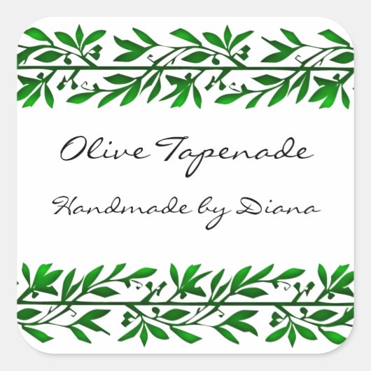 Aufkleber für das Etikett "Eigenes Olivenblatt" od (Vorderseite)