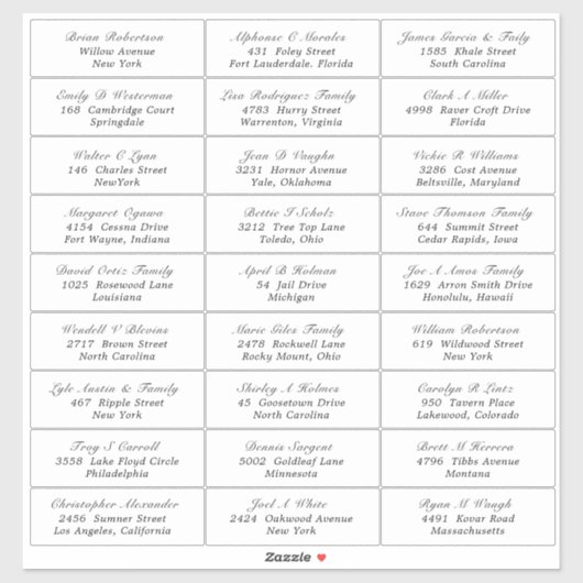 Aufkleber für das Etikett für die Visitenkarte ein (Blatt)