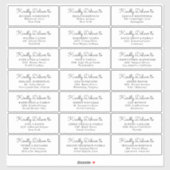 Aufkleber für das Etikett für die Visitenkarte ein (Blatt)