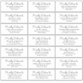 Aufkleber für das Etikett für die Visitenkarte ein (Vorderseite)