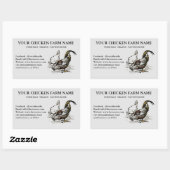 Aufkleber für das Etikett "Geflügel in Zuchtbetrie (Blatt)