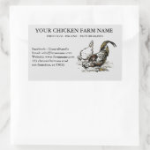 Aufkleber für das Etikett "Geflügel in Zuchtbetrie (Tasche)