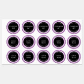 Aufkleber für das Etikett "Lavendel", "Schwarz" un (Blatt)