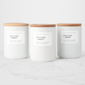 Aufkleber für das Etikett "Natural Candle White Pr (Flaschen)
