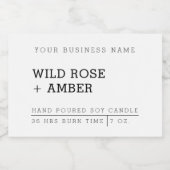 Aufkleber für das Etikett "Natural Candle White Pr (Einzelnes Label)