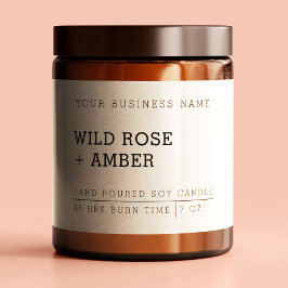 Aufkleber für das Etikett "Natural Candle White Pr