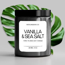 Aufkleber für das Etikett "Natural Candle White Pr