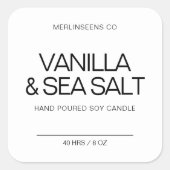 Aufkleber für das Etikett "Natural Candle White Pr (Vorderseite)