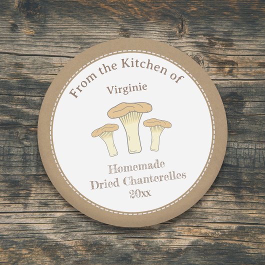 Aufkleber für das Etikett Rustikal, getrocknet