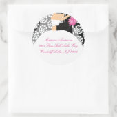 Aufkleber für das Etikett "Schwarz-Weiß-Braut" und (Tasche)