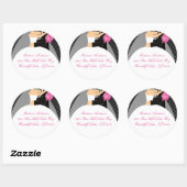 Aufkleber für das Etikett "Schwarz-Weiß-Braut" und (Blatt)