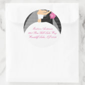 Aufkleber für das Etikett "Schwarz-Weiß-Braut" und (Tasche)