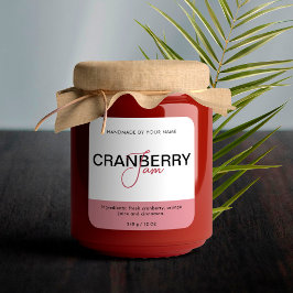 Aufkleber für das Etikett von Cranberry-Marmelade