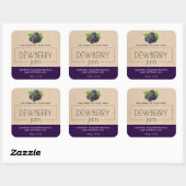 Aufkleber für das Etikett von Dewberry-Marmelade (Blatt)