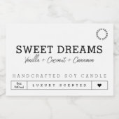 Aufkleber für das Etikett von handgefertigten weiß (Einzelnes Label)