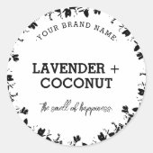 Aufkleber für das Etikett von Kerzen weiß (Vorderseite)