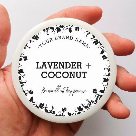 Aufkleber für das Etikett von Kerzen weiß