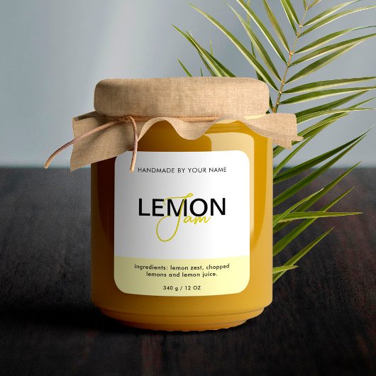 Aufkleber für das Etikett von Lemon-Marmelade