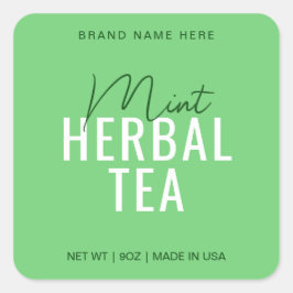 Aufkleber für das Etikett von Minze Tee