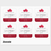 Aufkleber für das Etikett von Raspberry-Marmelade (Blatt)