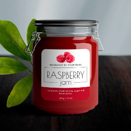 Aufkleber für das Etikett von Raspberry-Marmelade