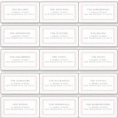 Aufkleber für das Etikett von Rosa Gingham (Vorderseite)