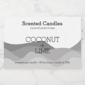 Aufkleber für das Etikett von Schwarzweißkerzen (Einzelnes Label)