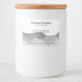 Aufkleber für das Etikett von Schwarzweißkerzen (Vorderseite)