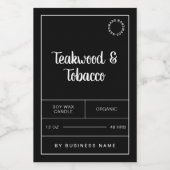 Aufkleber für das Etikett von Schwarzweißkerzen (Einzelnes Label)