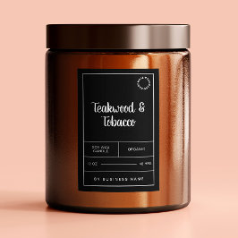 Aufkleber für das Etikett von Schwarzweißkerzen