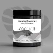 Aufkleber für das Etikett von Schwarzweißkerzen