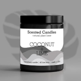 Aufkleber für das Etikett von Schwarzweißkerzen