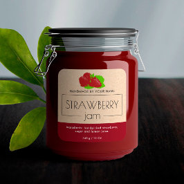 Aufkleber für das Etikett von Strawberry-Marmelade