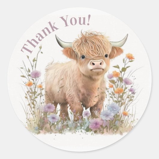 Aufkleber für das Gastgeschenk der Hochkuhflora (Vorderseite)