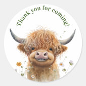 Aufkleber für das Gastgeschenk der Kuh (Vorderseite)