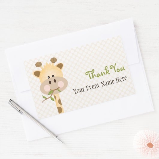 Aufkleber für das Gastgeschenk Giraffe (Umschlag)