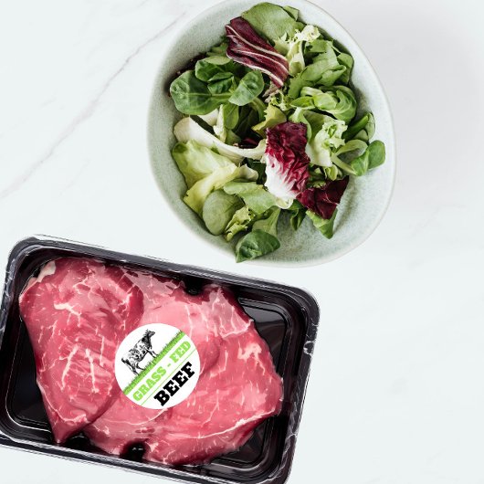 Aufkleber für das Gefüttert Rindfleisch