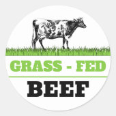 Aufkleber für das Gefüttert Rindfleisch (Vorderseite)